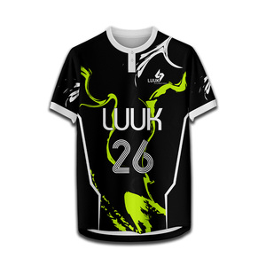 Camisetas de Fútbol Personalizables para Hombre, Estilo Clásico Vintage, Cierre de Botones, 100% Poliéster Malla Antibacteriana, Manga Corta - Product Image 1