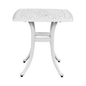 Tavolo Quadrato e Tavolino Laterale in Alluminio Pressofuso per Esterni, Elegante Set da Bar o Cocktail per Patio, Giardino o Bordo Piscina - Product Image 1
