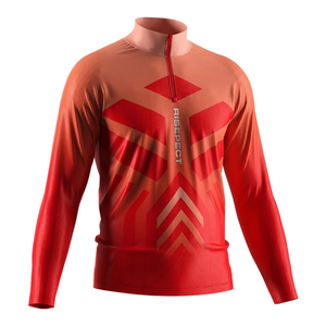 Sudaderas con capucha personalizadas con estampado completo para hombre, trajes de calentamiento deportivos de lucha libre, sudaderas de golf con cuello de cremallera 1/4, pullovers. - Product Image 4