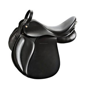Almohadilla de fieltro de lana resistente para silla de montar occidental, transpirable, accesorios ecuestres con cuero duradero - Product Image 1