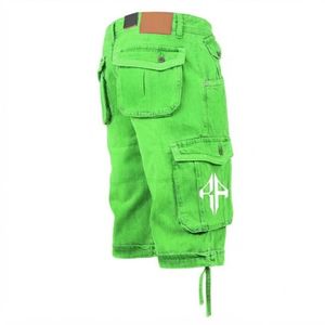 Pantalones Cortos de Mezclilla para Hombre, de Alta Calidad, con Estampado de Serigrafía, Estilo Jeans, de Pierna Ancha, Material Spandex/Poliéster - Product Image 6
