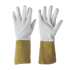 Nouveaux gants de travail en cuir pleine fleur pour hommes, respirants, offrant une protection complète des doigts, fabriqués au Pakistan. - Product Image 2