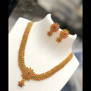 18K Gold Plated Pearl Necklace Set-Trendy Designer Jewelry for Party - Product Image 1