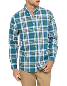 Chemise à carreaux en coton respirant pour homme, idéale pour le bureau, chemise élégante à manches longues en tissu de qualité, chemises décontractées - Product Image 3