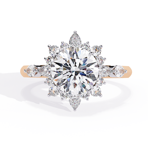 Anillo de Compromiso con Diamante de Laboratorio Halo de 1.5 CT, Corte Redondo, D VS1, Oro Amarillo de 14K, Certificado IGI, para Bodas y Aniversarios - Product Image 4