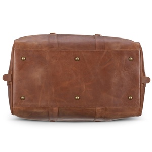 Bolsa de viaje de cuero para Weekender, cabina de noche, bolsa de viaje, compartimento para zapatos de gimnasio marrón, 2017 - Product Image 5