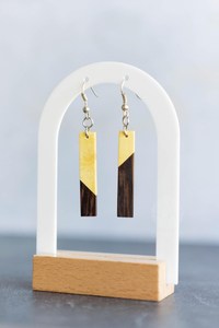 Boucles d'oreilles en bois, matériau naturel, faites à la main, bijoux fantaisie légers, accessoires pour femmes, pour la vente en gros aux boutiques et la fabrication de bijoux - Product Image 6