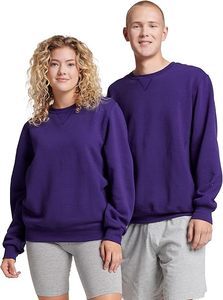 เสื้อสเวตเชิ้ตคอกลมแบบยูนิเซ็กซ์ ทรงปกติ สีพื้น ผ้าฝ้ายฟลีซ กันยับ สวมใส่สบาย เหมาะสำหรับฤดูหนาว - Product Image 1