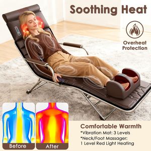 Matelas de massage multifonctionnel Shiatsu pour le cou et les pieds, coussin lombaire, tapis de massage complet pour le corps, coussin de chaise avec fonction de chauffage, minuterie et sac de transport - Product Image 4