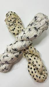 ริบบิ้นผ้าไหมพิมพ์ลายสำหรับงานฝีมือ ทอผ้า มัดแมคราเม่ ตกแต่งสิ่งทอ DIY ลายดาวและลายดอกไม้ - Product Image 4
