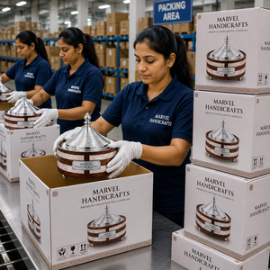 Cazuela de Lujo de Nácar y Madera con Aislamiento de Acero Inoxidable, Tazón de Servir Artesanal Premium, Elegante Olla Caliente para Comedor, Regalo - Product Image 2