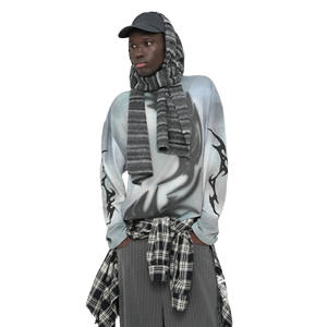 Camisetas de Manga Larga para Hombre 100% Algodón - Cuello Redondo Ecológico con Estampado Digital y Diseño Tie-Dye, Estilo Casual, Servicio OEM - Product Image 3