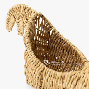 Panier de rangement en osier en forme de poulet, écologique, vintage, à thème animal, plateau de service tressé pour le pain et les collations - Product Image 4