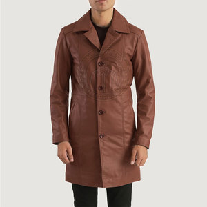 Manteau trench élégant en cuir de qualité supérieure, écologique, léger, respirant, mode intemporelle avec une construction de qualité et un confort optimal - Product Image 5