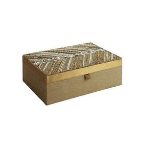 Nueva llegada: Caja de joyería beige con bordado clásico estilo indio, de gamuza con diseño floral, para anillos y pendientes, de creaftera exports. - Product Image 6