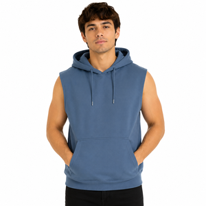 Sudadera con Capucha sin Mangas para Hombre, Personalizada, Estilo Casual, Deportiva, Ecológica, para Invierno - Product Image 1
