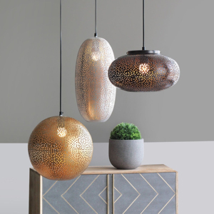 Lampe suspendue en métal de forme ronde, finition noire, taille personnalisée, décoration intérieure pour la maison, lanterne de cuisine, lampe murale suspendue - Product Image 6