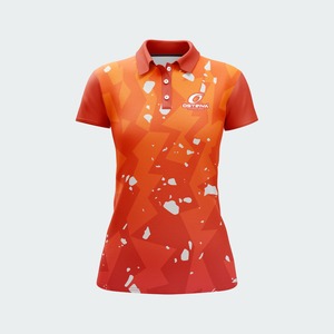 Polo de Mujer de Primera Calidad, Manga Corta, Bloques de Color, Secado Rápido, Poliéster, Ropa Deportiva, Logotipo Estampado en la Parte Delantera - Product Image 6