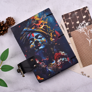 Krishna A5 Handmade Lock <b>Notebook</b> 100 Pages | Spiritual Vintage <b>Diary</b> Premium Devotional Journal Eco Friendly Writing Gift Book - Product Image 1