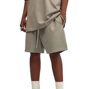 2025 nouveauté lavage à l'acide Shorts tissu mélangé coton Shorts sport poche cachée hommes sweat Shorts avec bandes - Product Image 2