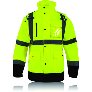 High Visibility Reflective Safety <b>Jacket</b> Workwear Vest for Mining Construction Industrial and Outdoor <b>Workers</b> - Product Image 4