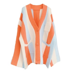 For Custom OEM Winter 100% Cotton Contrast Color Fashion Greek Sorority Fraternity Women's <b>Cardigan</b> <b>Sweater</b> - Product Image 2