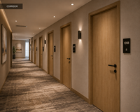 Puertas de PVC Laminado Impermeables Modernas de Alta Calidad Pima para Edificios de Oficinas, Casas, Apartamentos, Hoteles y Restaurantes
