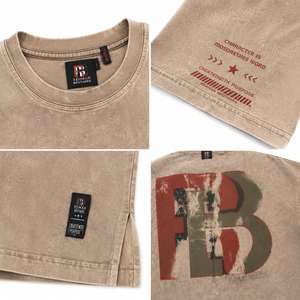 T-shirt homme surdimensionné en coton 260 GSM, coupe ample, effet délavé, avec impression graphique, style streetwear, Rehman Brothers Custom OEM. - Product Image 4