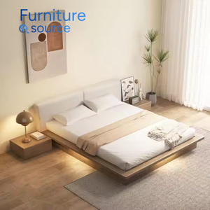 Modern King <b>Bed</b> - Solid Wood <b>Platform</b> <b>Bed</b> Minimalist Japanese Tatami Frame <b>With</b> <b>Storage</b> Durable <b>Bed</b> From Vietnam Skilled Factory - Product Image 3