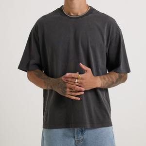 T-shirts pour hommes de qualité supérieure, respirants, fabriqués en 100% coton, manches courtes, noirs, faible MOQ, t-shirts imprimés à l'écran pour hommes - Product Image 3