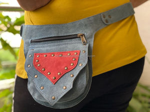 New Real Handmade Suede Leather Multi Pockets Waist Hip Bags With Adjustable Strap Stylish Unisex Leather Utility Fanny Packs - Product Image 6