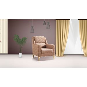 Sedia da Soggiorno Luna in Stile Moderno in Rame - Product Image 1
