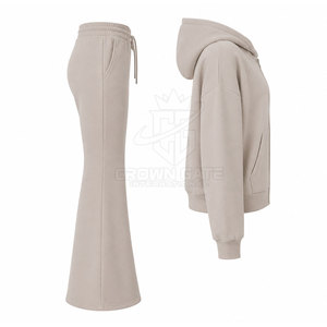 Custom Logo Design Women Patch Work Lounge Wear Set Casual Hooded Tracksuit Style With Comfortable Fit And Durable Fabric - Product Image 4