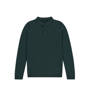 Polo classique pour homme en laine mérinos bleue avec logo personnalisé Solarwool, nouveau modèle 2026 - Product Image 6