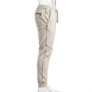 Men's Cotton Sweatpants Mid Rise Elastic Waist Drawstring Joggers Stonewashed Casual <b>Summer</b> <b>Pants</b> with Side Pockets - Product Image 5