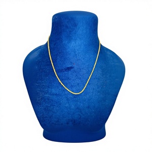 Cadena de Oro Sólido 22K Clásica, Diseño de Cuerda, Oro Amarillo 916 Auténtico con Sello, Joyería de Eslabones Delgados y Trenzados para Hombres y Mujeres - Product Image 1