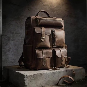 Mochila de Cuero Genuino Personalizada al por Mayor, Bolsa para Portátil para Hombre, Mochila de Cuero Real Impermeable, Bolsa de Viaje Vintage LBK-0116 - Product Image 4