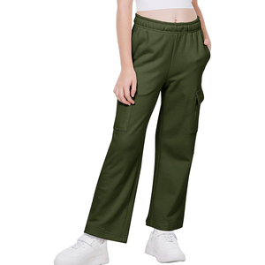 New Design Ladies <b>Summer</b> Outdoor Cotton flare Elastic-Waisted Color Wide-Leg <b>Pants</b> Casual Wide Leg Loose <b>Pants</b> for Women - Product Image 4