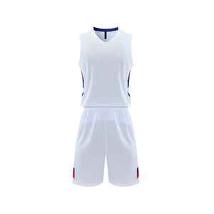 Ensemble d'uniformes de basket-ball sublimés personnalisés pour hommes, maillot d'équipe sans manches à séchage rapide et short - Product Image 1