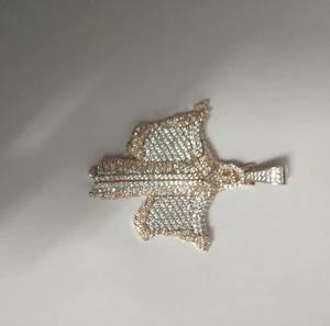 Colgante de Conejo de Dibujos Animados con Moissanita Real de Corte Redondo de 3.30Ct, Chapado en Plata 925, con Diamante, para Fiestas - Product Image 3