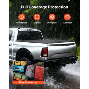 Copertura Morbida Pieghevole in Quattro Parti per Dodge Ram 1500 2019-2024 (Incluso Modello con Cassone Apribile) Classico Nuovo (compatibile con) cassone del camion da 6,4 piedi (76 pollici) - Product Image 5