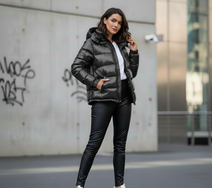 Nueva Chaqueta de Plumón de Pato Blanco para Invierno, con Cuello de Piel de Zorro Auténtica, Mangas Tejidas, Parka Corta para Mujer, Abrigo Cálido y Moderno con Piel Animal - Product Image 5