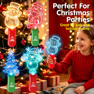 Música Navideña y Barras Luminosas, Artículos de Fiesta, Varita Mágica Luminosa para Niños - Product Image 5