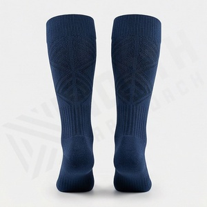 Knee High Compression Running <b>Socks</b> Breathable <b>Moisture</b> Wicking Polyester Spandex Men Women Athletic Sports Support Spring - Product Image 2