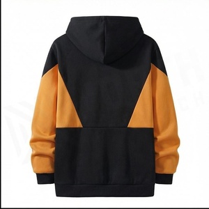 Sweat-shirt à capuche oversize pour homme avec blocs de couleur et poche avant, manches classiques, style décontracté, style automne - Product Image 2