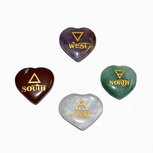 Juego de regalo de corazón hinchado de corte radiante, piedras preciosas de ágata negra Natural, piedras preciosas sueltas - Product Image 5