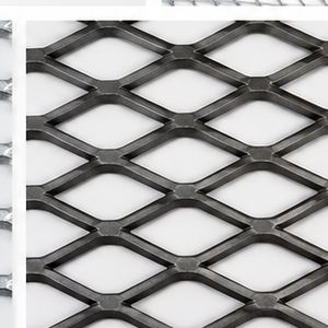Tôle métallique perforée en acier galvanisé à motif losange, panneau de maille losangée galvanisée, revêtement en zinc - Product Image 3
