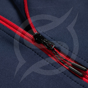Ensemble de survêtement premium pour homme, bleu marine, blanc et rouge, à manches longues, avec fermeture éclair, vêtements de sport, jogging, respirant, coupe régulière, pour l'hiver - Product Image 5