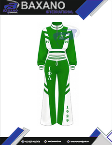 Ensemble de survêtement noir et doré pour femmes Iota Phi Lambda Sorority, manches longues, demi-zip, cordon de serrage, pantalon de jogging, tenue sportive décontractée - Product Image 4