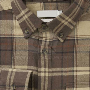 Camisa de Franela a Cuadros para Hombre, Nueva, a la Moda, OEM ODM, Personalizada, de Algodón, Manga Larga, con Botones al Frente, Bolsillos Dobles en el Pecho, Alta Calidad, Envío Rápido - Product Image 2